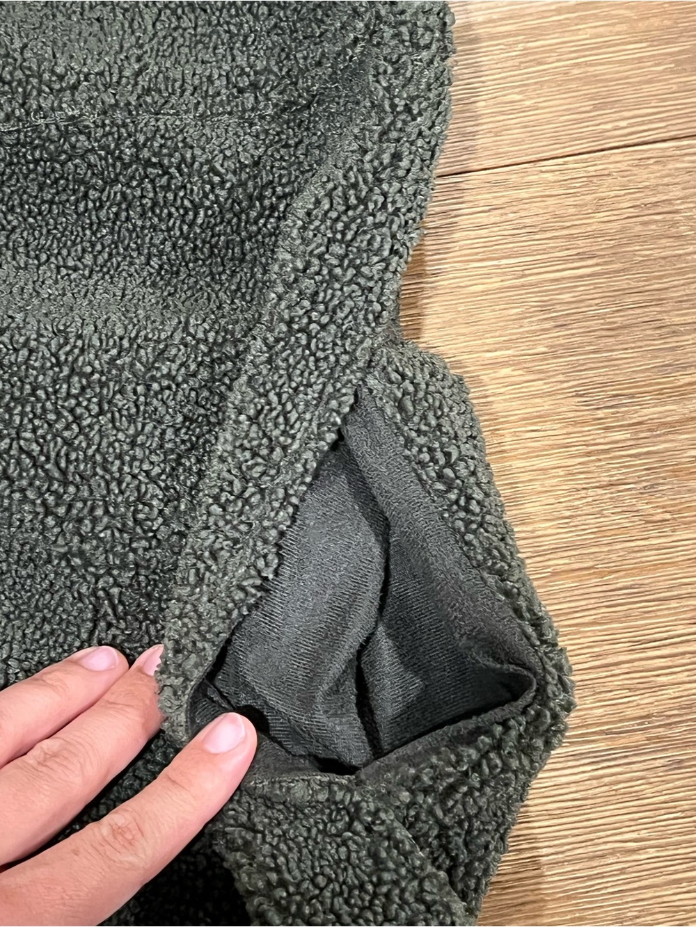 Velvet by Graham & Spencer Olive Green Teddy Sherpa Jacket - Picture 6 of 8